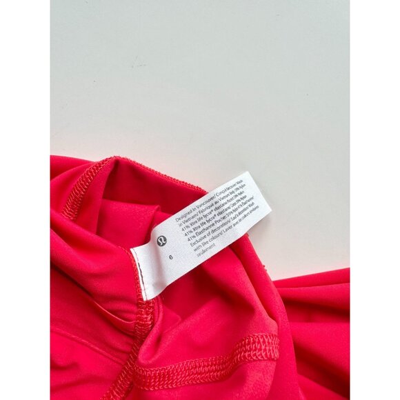 LULULEMON Train To Beach High Rise 10" True Red Swim Shorts, Size 6 - Picture 15 of 16